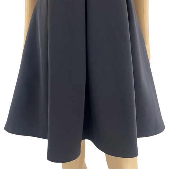 Bar III LARGE Black Sleeveless Pleated Fit & Flare Mini Dress - Picture 3 of 6
